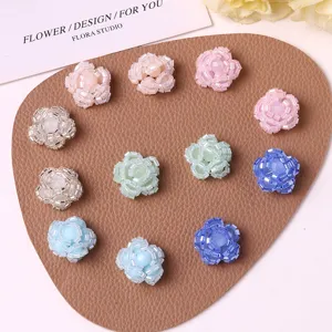 Macaron beaded flower DIY handmade accessories for cute hair clips and jewelry design