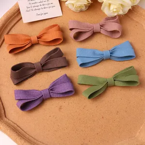 Juego de 6 horquillas de lazo de tela colorida, accesorios de pelo bonitos diarios.