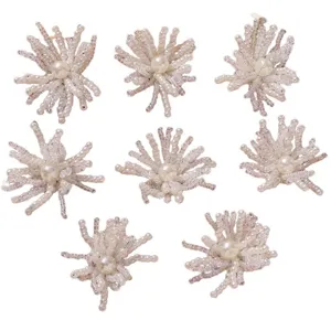 Parel rocailles kraal bloem patches voor DIY accessoires hoofddeksel broche schoenen.