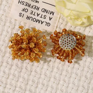 Gold Pailletten Blumen Cluster Perlen DIY Handgemachte Haar Accessoires Schuh Dekor.