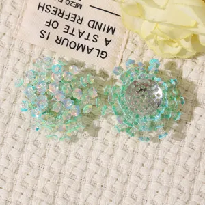 Pailletten Blumen Cluster perlenbesetztes DIY handgemachtes Detail Accessoire für Haarklammern