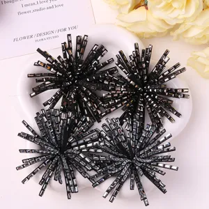 Strass Feuerwerk Aufnäher für DIY Kleidung Taschen Haarschmuck Handwerk Detailansicht.
