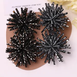 Glitzernde Strass Feuerwerk Blumen Aufnäher für DIY Kleidung Schuhe Tasche Detail.