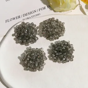 Crystal flower seed bead clusters DIY clothing accessories shoe flower decorative accents