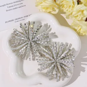 Glitzernder Strass Feuerwerk Blumen Aufnäher DIY Handwerk Zubehör für Kleidung Detailansicht