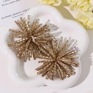 Glänzender Strass Blumen Aufnäher DIY Kristall Sonnenblumen Applikation Kleidung Zubehör.