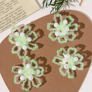 Korean sweet style beaded flower DIY handmade jewelry accessories charming floral crafts
