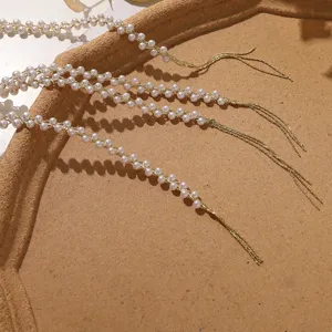 Franse dubbellaagse nep parelketting DIY schattige veelzijdige dunne Hanfu haaraccessoires