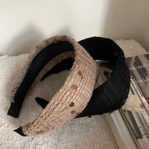 Breite Strick-Haarbänder für Damen, Winter Pailletten Haarreifen, elegante Haarschmuck Accessoires.