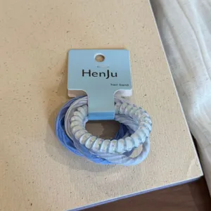 Candy color phone cord hair ties set, sweet elastic hair ropes for daily styling.