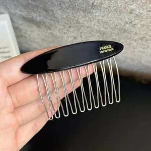 Koreanischer Stil Acetat Haarkamm schwarz elegante Haaraccessoires für Damen Styling