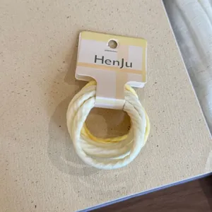 Spring summer candy color hair ties set, high elastic telephone cord hair bands for women.