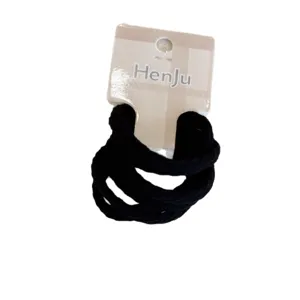 Korean Style Sweet Candy Color Hair Ties Set Elastic Telephone Cord Hair Bands Fabric Scrunchies Ponytail Holders For Women Daily Hair Accessories