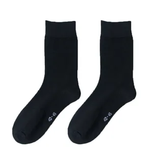Herren einfarbige mittelhohe Socken atmungsaktiv dünn Frühling Sommer Größe 40 bis 45 schwarz