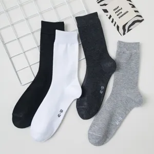 Calze da Uomo Tinta Unita Business Casual Taglia Forte Poliestere Traspirante Alta Elasticità
