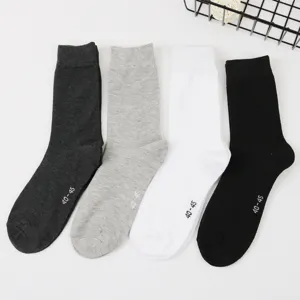 Men Crew Socks Casual Business Breathable Solid Color Polyester Tube Socks Spring Summer Fashion Comfort Stockings