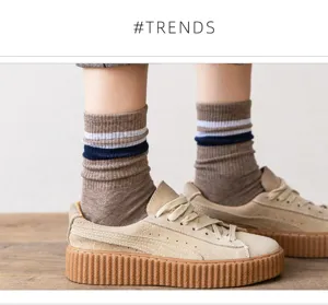 Calzini a polpaccio a righe da uomo in cotone traspiranti casual comodi accessorio