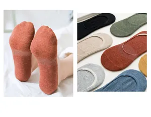 Vista dettagliata di fantasmini invisibili da donna, cotone morbido, vari colori.