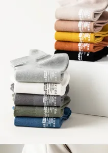 Men's solid color mesh short socks, breathable summer casual low cut cotton boat socks.