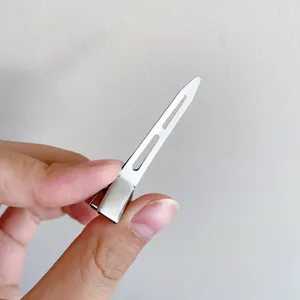 Metal duckbill hair clip for bang styling, hollow design hair root volume pin tool.