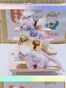 Adorable peluche caballo llavero lindo animal juguete bolso colgante regalo lindo
