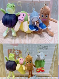 Cute funny plush keychain soft toy pendant funny animal bag charm for kids and adults gift