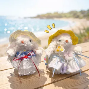 Süße Plüsch Kaninchen Puppe Tasche Anhänger Pelziges Spielzeug Kreatives Geschenk