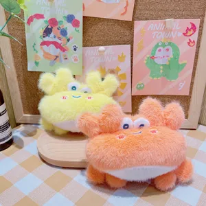 Cute plush crab lobster keychain pendant soft stuffed toy animal doll cute decoration