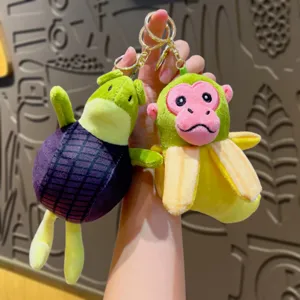 Cute Funny Mythical Creature Plush Keychain Pendant Soft Stuffed Cartoon Animal Bag Hanging Charm For Backpack Car Key Decor