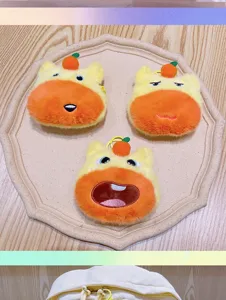 Cute capybara plush coin purse keychain, soft cartoon animal pendant for wonderful birthday gifts.