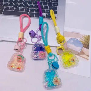 Süßer flüssiger Treibsand Kapibara Schlüsselanhänger Rucksack Flasche Anhänger Tasche Charm