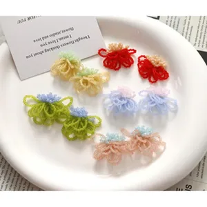 Handmade beaded flower accessories, DIY crystal ball floral hair clips or earrings material.