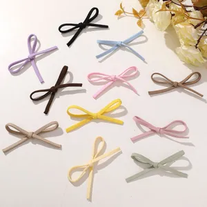 Korean Sweet Cute Candy Color Fabric Bow DIY Bag Side Clip Headwear Shoe Flower Socks Accessories Fashion Bowknot Decor