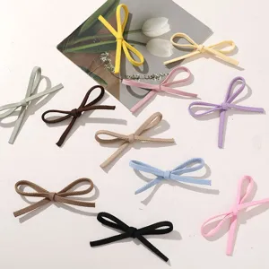 Colorful fabric bows DIY accessories cute candy color ribbon bows for hair clips shoes bag decor
