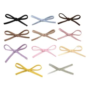 Korean style sweet candy color fabric bow DIY hair clips shoes socks accessories main