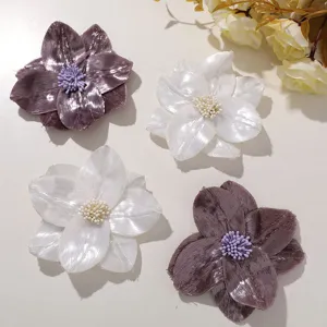 Velvet flower patches for DIY crafts, clothing accessories, hair clips, and shoes decoration.