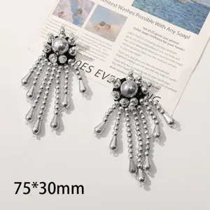 Handgemachte silberne Perlen Quaste Blume DIY Zubehör Flicken für Schuhe und Taschen