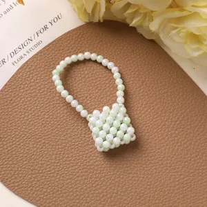 Mini Perlen Handtaschen Anhänger DIY Handylinie Zubehör für süße Taschen Dekor und Schlüssel.
