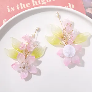 Handmade crystal flower DIY hair accessories materials, perfect for Hanfu styling.
