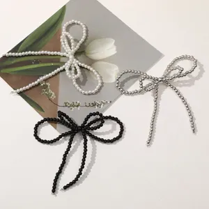 Imitation pearl and bead bow DIY craft accessories for shoes earrings and bag pendants.