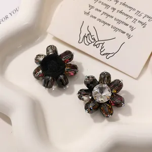 Handgenaaide kristallen strass bloem patch DIY handgemaakte kleding accessoires schoenen.