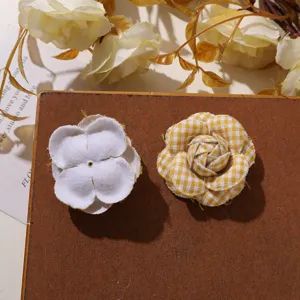 Fabric camellia flower DIY hair accessory material patch and craft decoration item