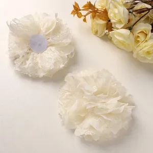 Accesorios DIY flor de encaje gasa, diseño floral de malla para pinzas y broches.
