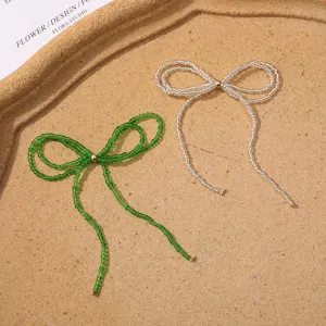 Handgemachte Glasperlen Schleife Haaraccessoires DIY Bastelmaterial Süßer Stil Modeschmuck Herstellung