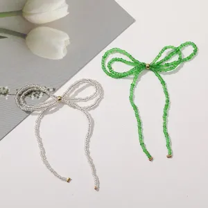 Handgemachte Glasperlen Schleife Accessoires, DIY Schmuckherstellung und Haardekor-Materialien.