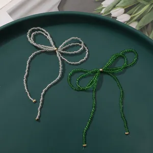 Handgemachte Glasperlen Schleife DIY Haarschmuck und Schmuckherstellung Material Detail.