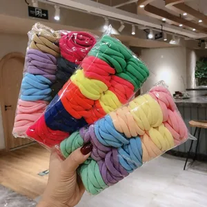 Élastiques à Cheveux pour Femmes Hautement Élastiques Sans Coutures Chouchous Minimalistes Accessoires de Cheveux en Tissu Coiffure Quotidienne