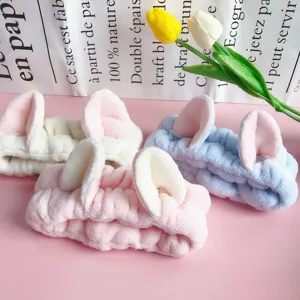 Cute Cat Ear Wash Face Headband Soft Plush Makeup Hair Band Sweet Animal Ear Hair Hoops Daily Skincare Hair Accessories