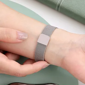 Cinturino per orologio in maglia milanese di acciaio inossidabile con chiusura magnetica
