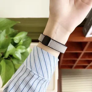 Ersatz magnetisches Silikon Uhrenarmband fuer Xiaomi Band Detailansicht Textur.